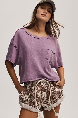 PILCRO BOXY CROPPED TEE 