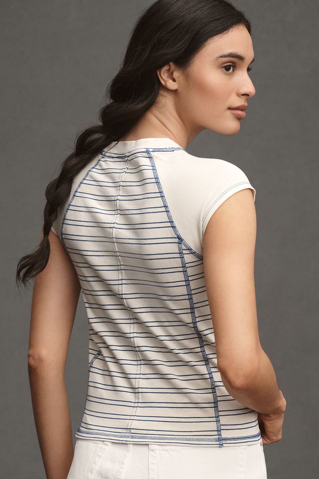 Pilcro Top-Stitch Shrunken Ringer Tee #2