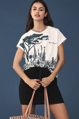 By Anthropologie Wild Fever Studio X Anthropologie Muscle Boxy Graphic Tee