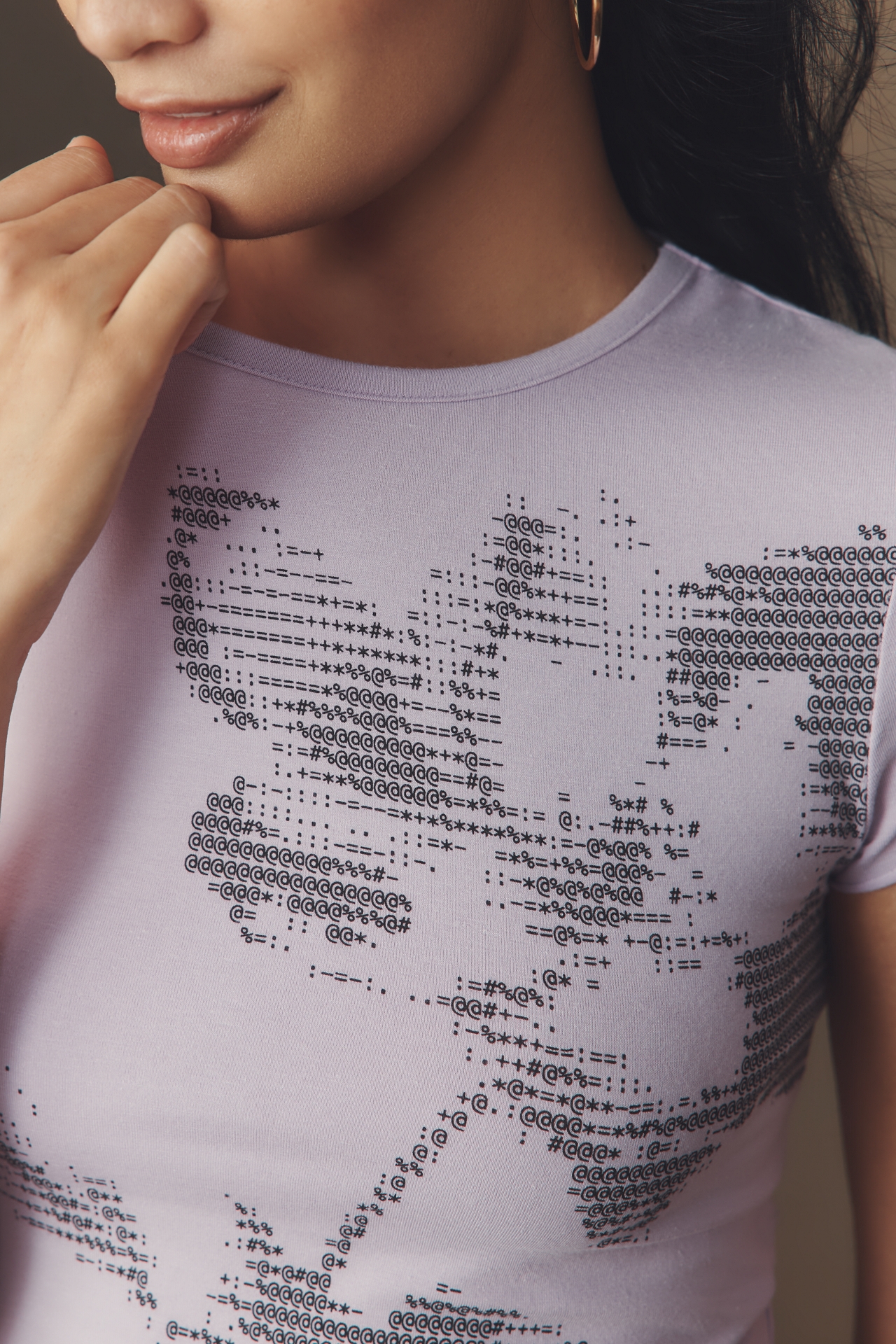 The Evan Short-Sleeve Graphic Raw-Edge Baby Tee