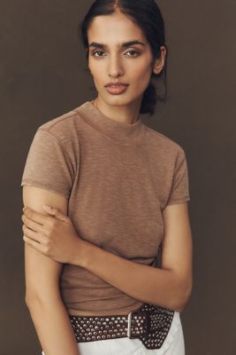 Pilcro Turtleneck Cotton Tee