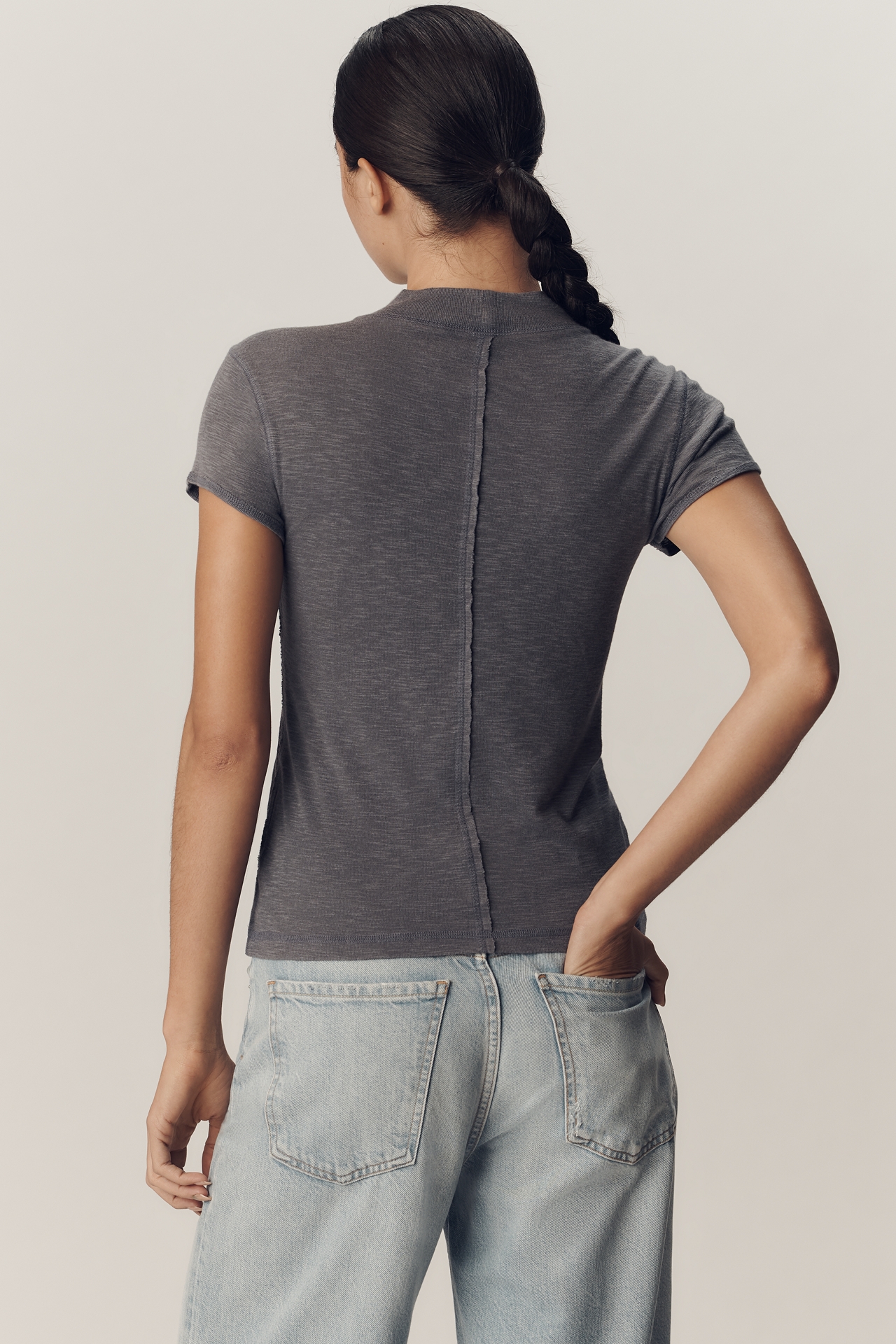 Pilcro Turtleneck Cotton Tee