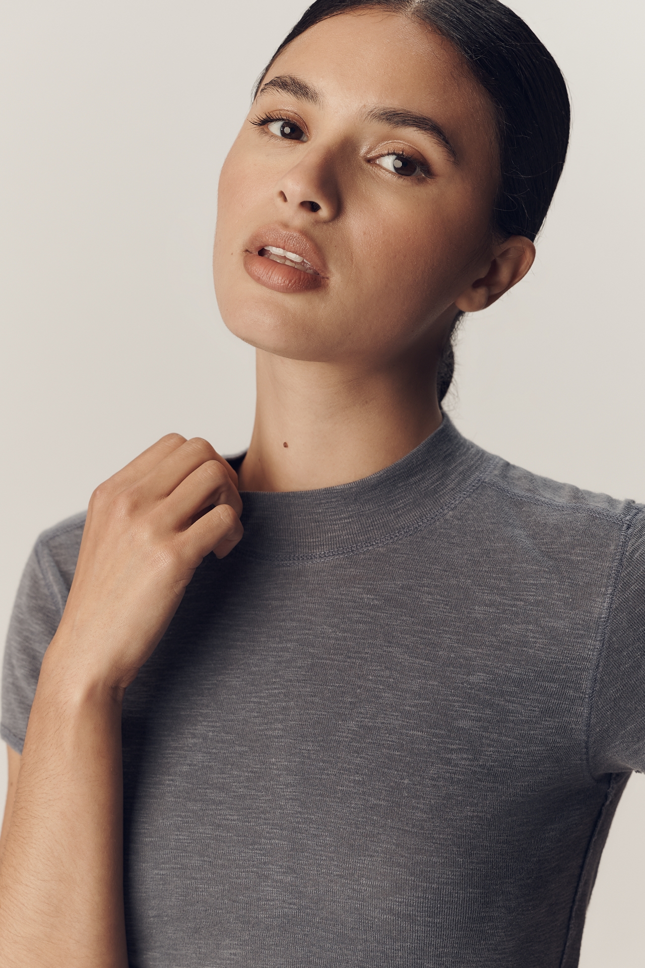 Pilcro Turtleneck Cotton Tee
