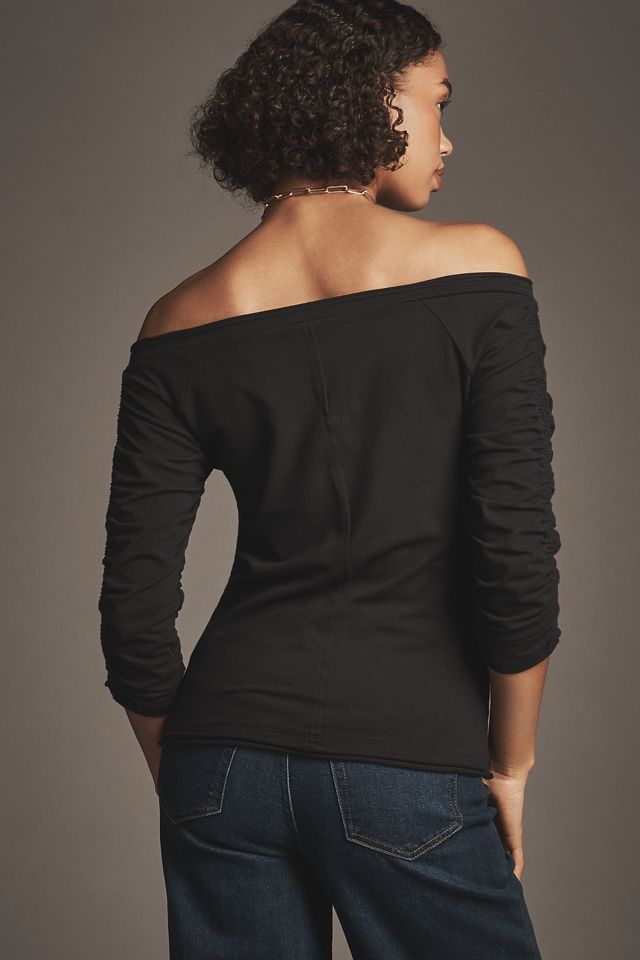 Pilcro Off-The-Shoulder Ruched-Sleeve Top #1