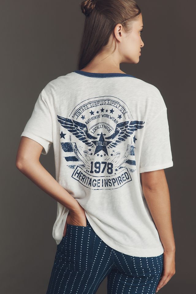 Pilcro Cotton Graphic Tee #1