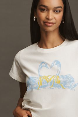 By Anthropologie Swan Graphic Tee