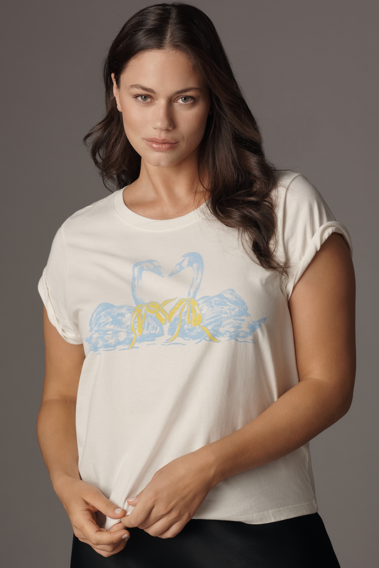 By Anthropologie Swan Graphic Tee
