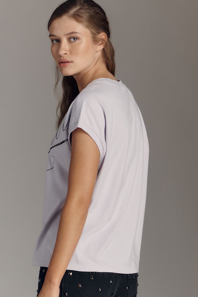 By Anthropologie Foil Graphic Muscle Tee #1