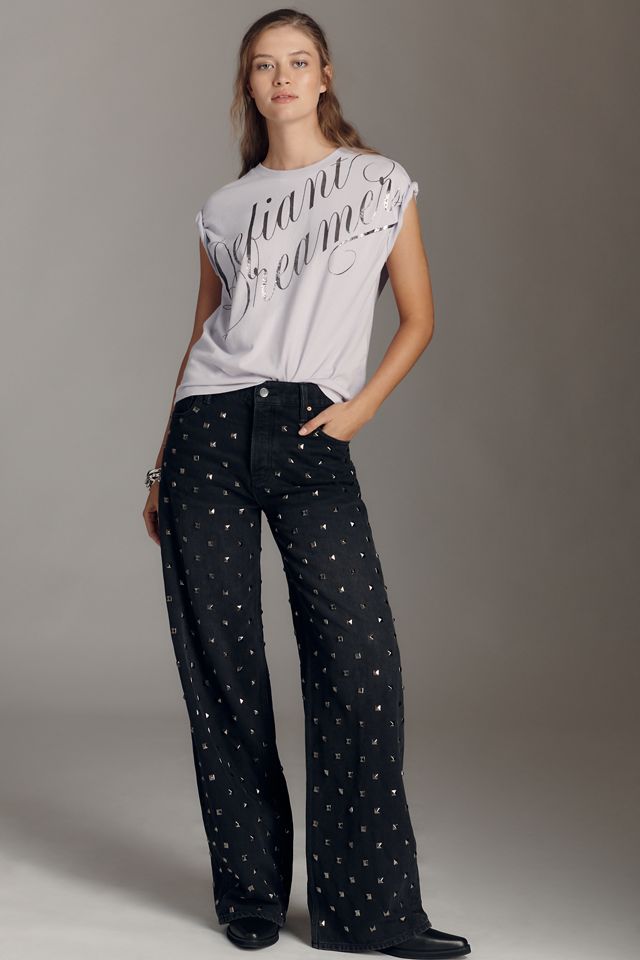 By Anthropologie Foil Graphic Muscle Tee #2
