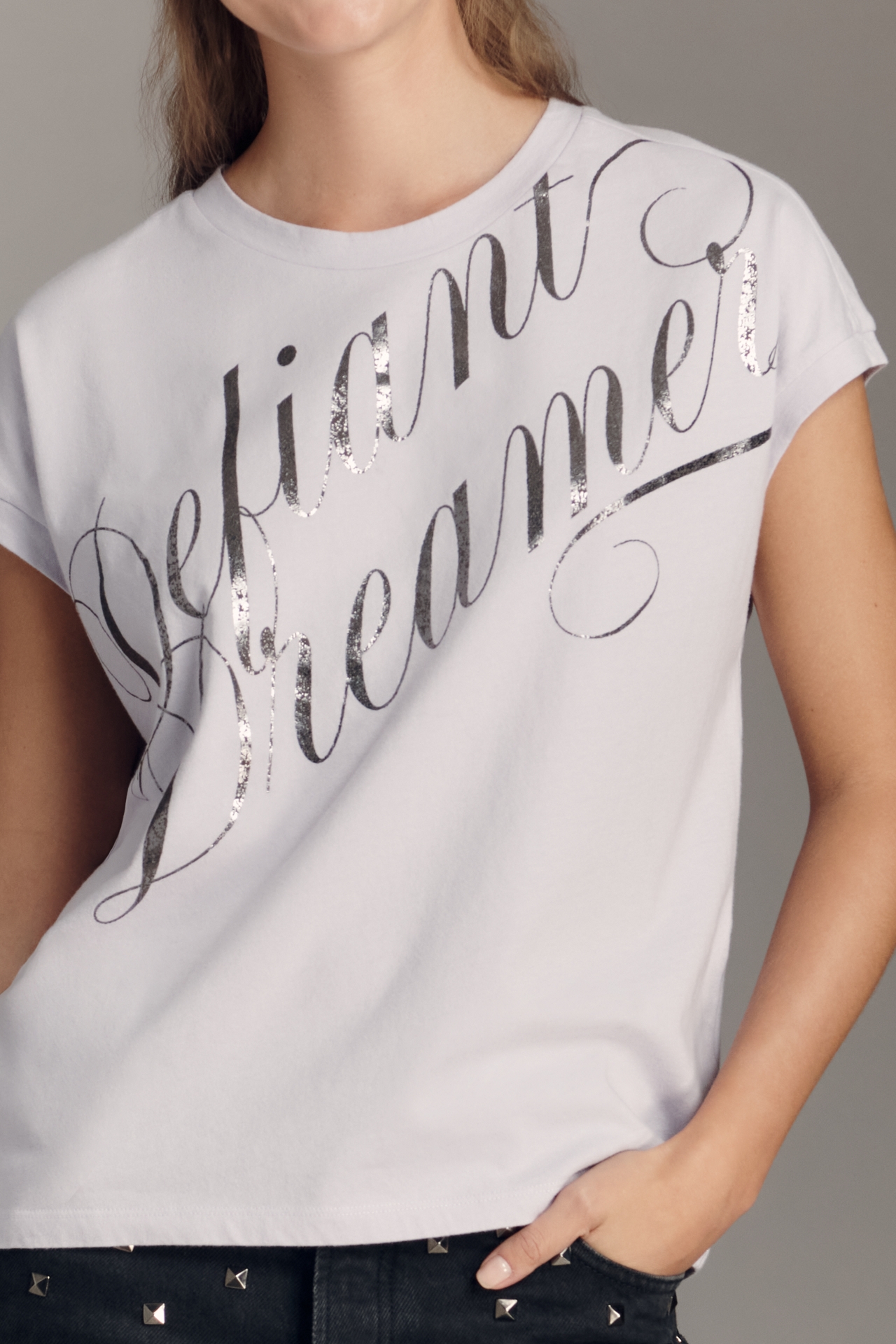 By Anthropologie Foil Graphic Muscle Tee