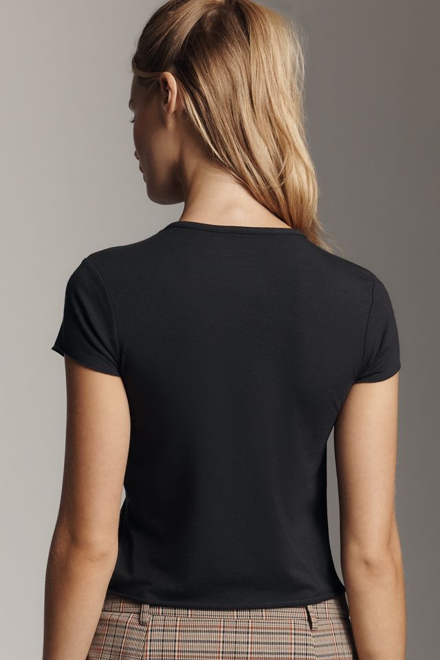 The Evan Short-Sleeve Graphic Raw-Edge Baby Tee #2