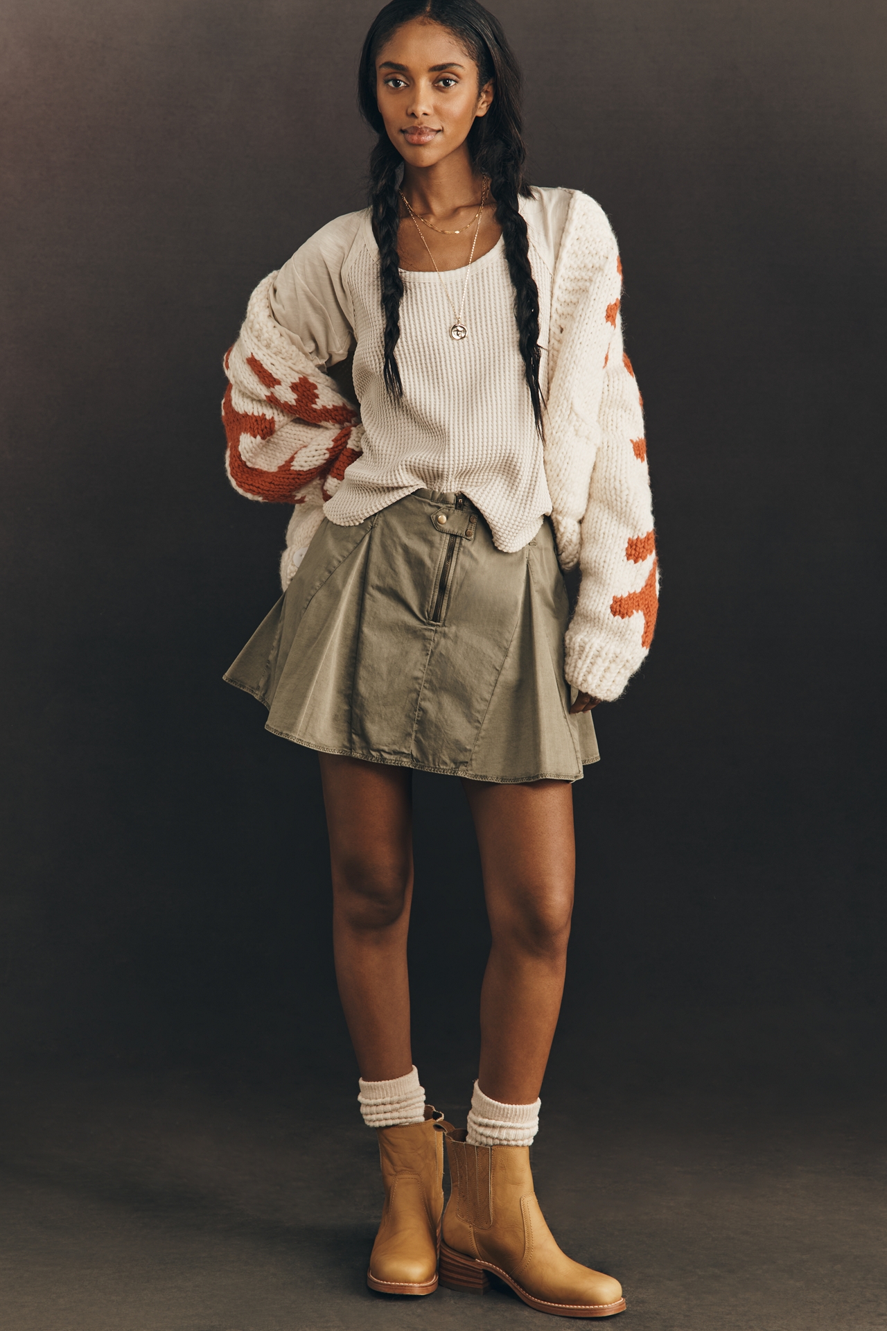 Pilcro Waffle Raglan Tee