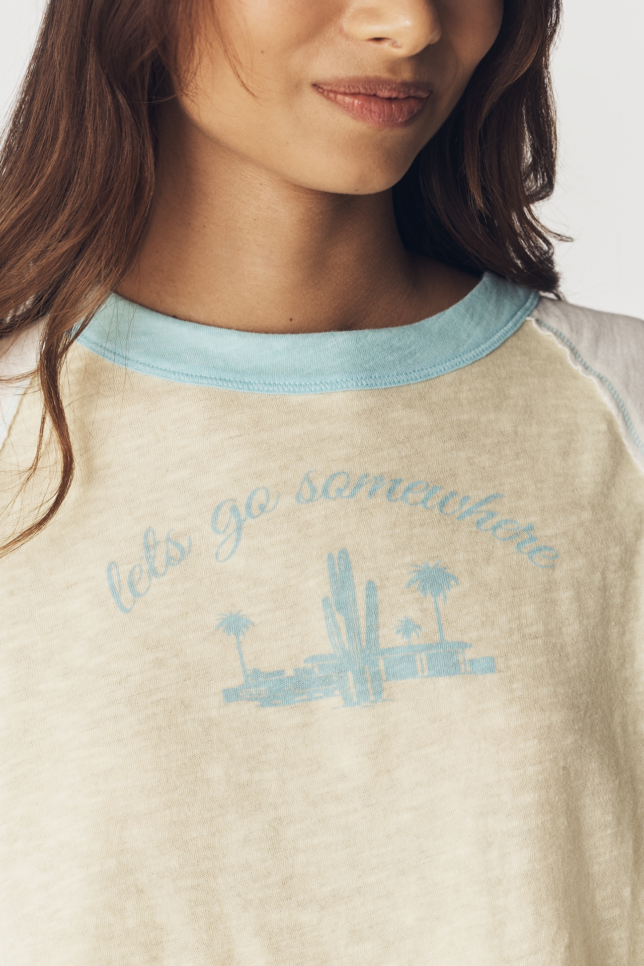 Pilcro Cotton Raglan Graphic Baby Tee