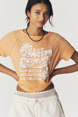 Pilcro Raglan Graphic Baby Tee | Anthropologie