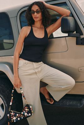 Pilcro Sunsette Ribbed Strappy Tank