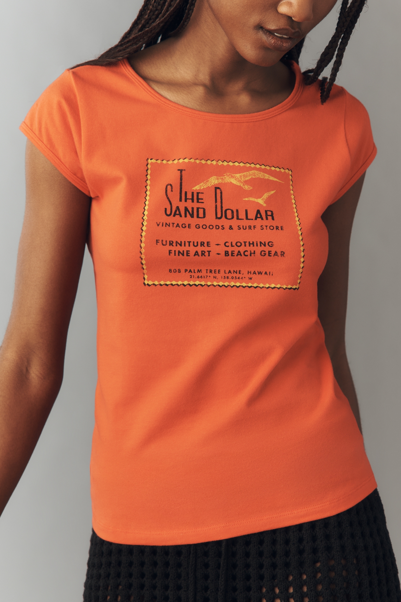 Pilcro Cotton Sand Dollar Tee