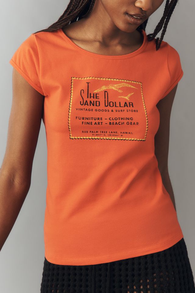 Pilcro Cotton Sand Dollar Tee | Anthropologie