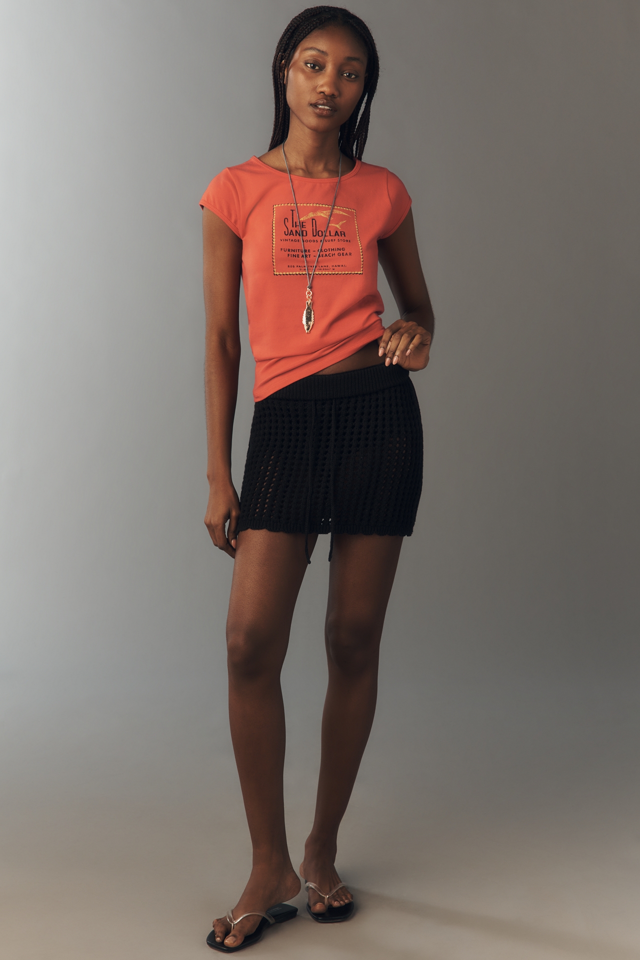Pilcro Cotton Sand Dollar Tee
