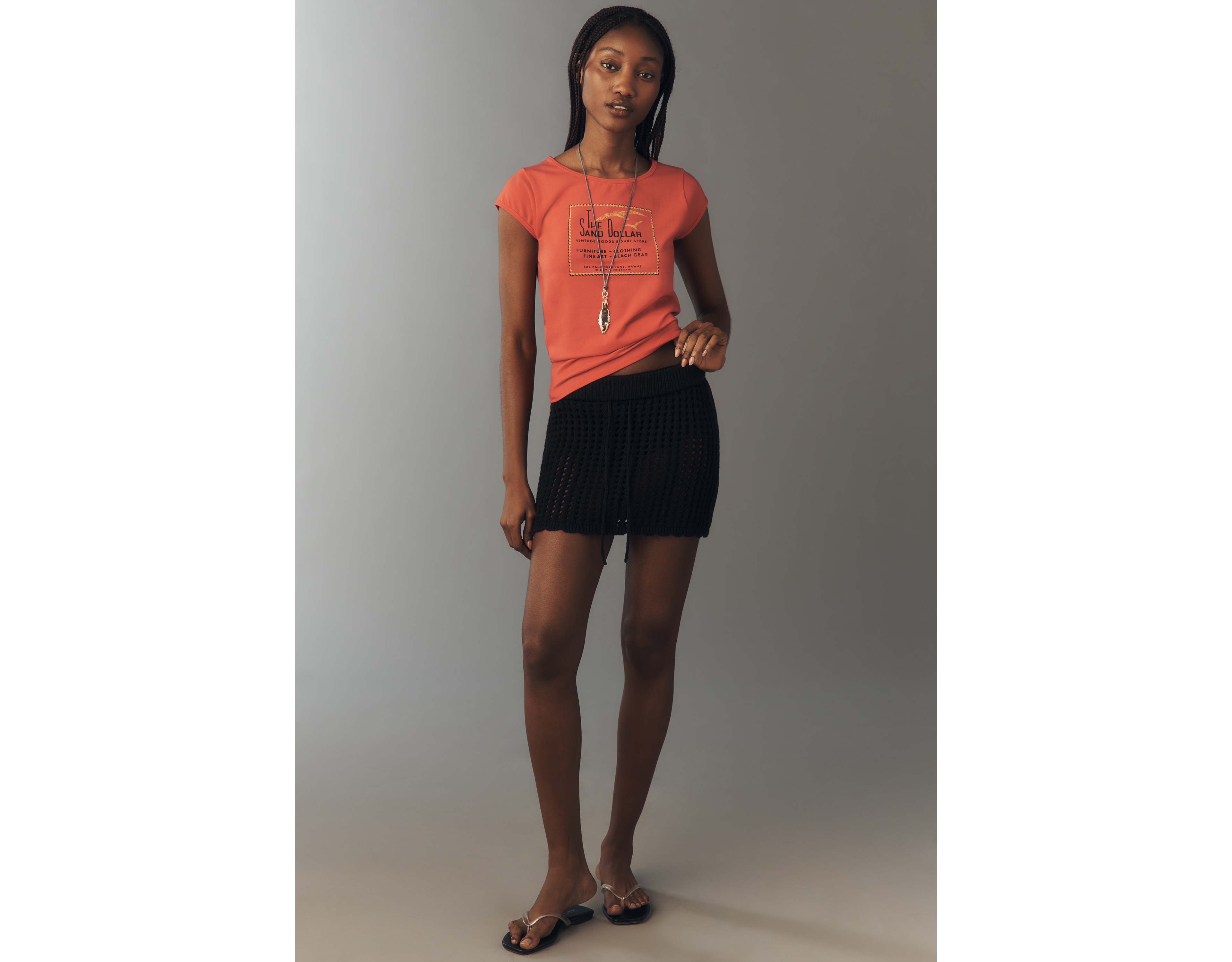 Pilcro Cotton Sand Dollar Tee