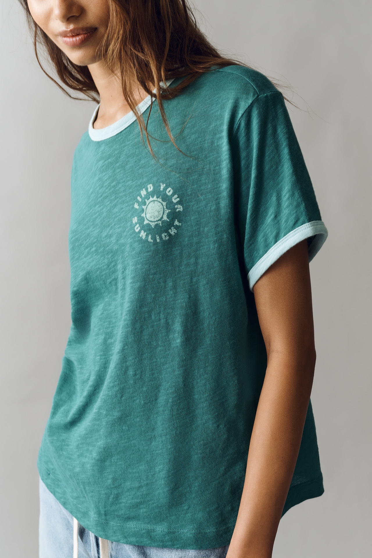 Pilcro Cotton Graphic Tee