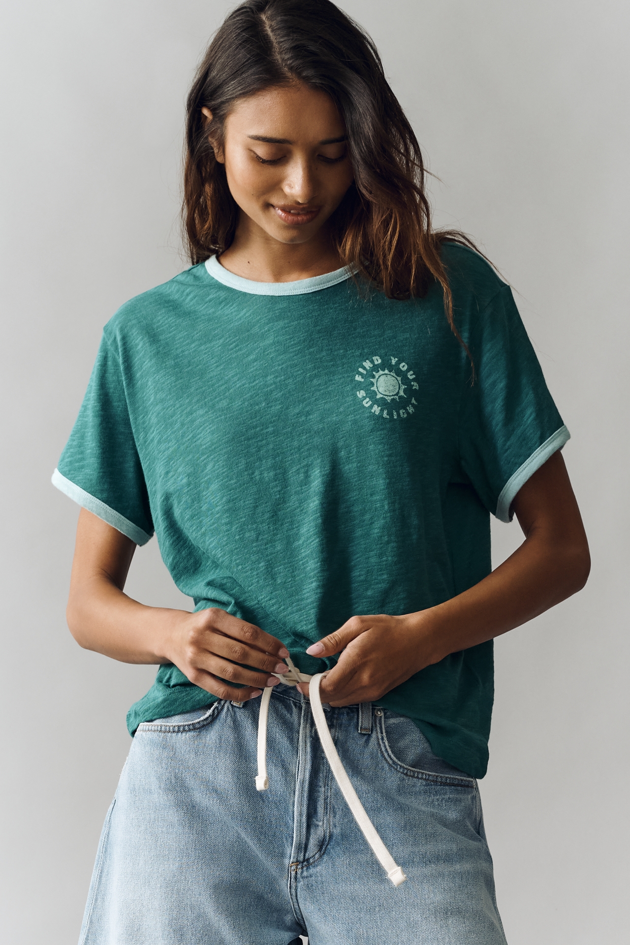Pilcro Cotton Graphic Tee