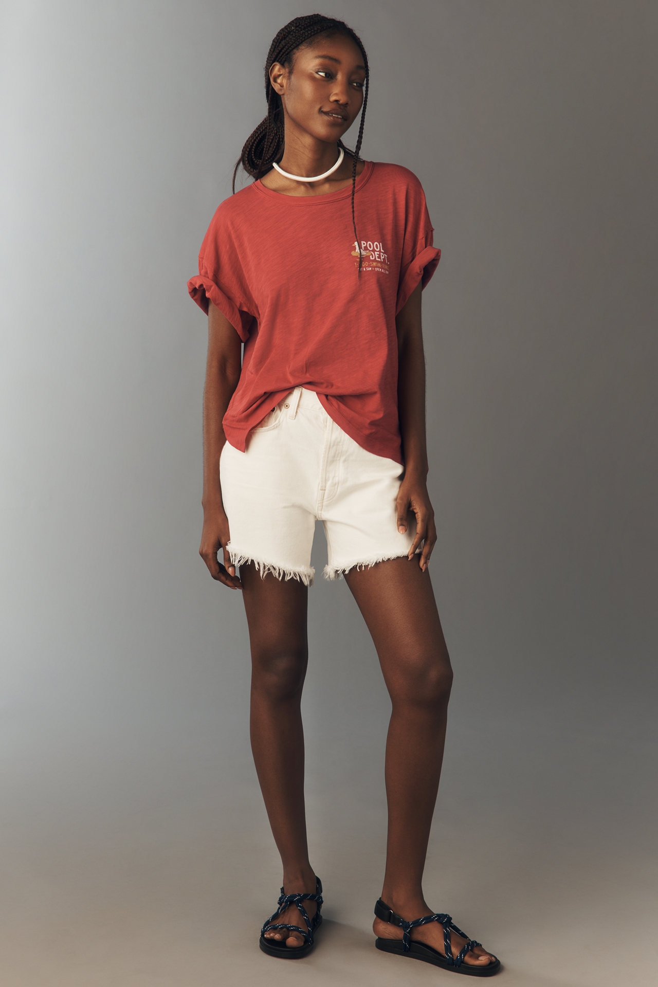 Pilcro Pool Rules Cotton Graphic Tee