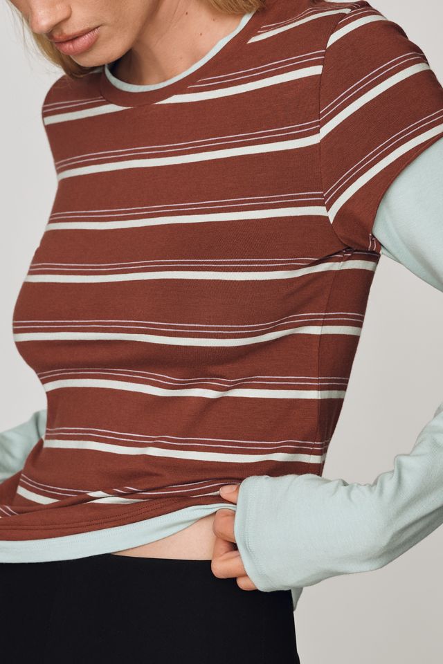 By Anthropologie Evan Long-Sleeve Twofer Top #2