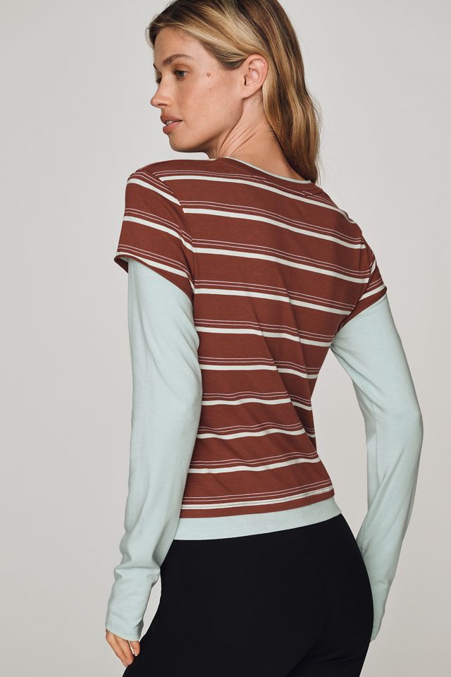 By Anthropologie Evan Long-Sleeve Twofer Top #3