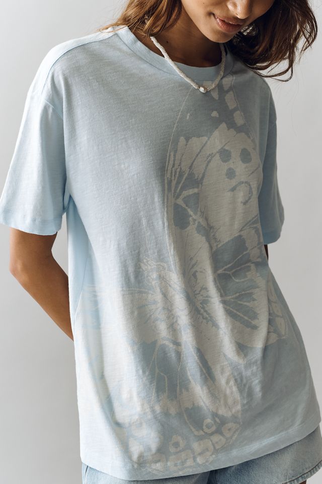 By Anthropologie Cotton Boxy Graphic Tee #1