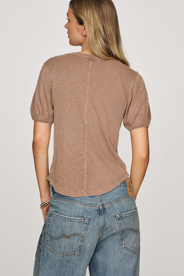 Pilcro Cotton Puff-Sleeve Tee #1