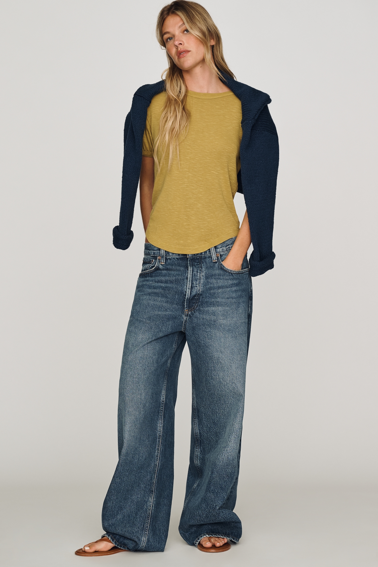Pilcro Cotton Puff-Sleeve Tee