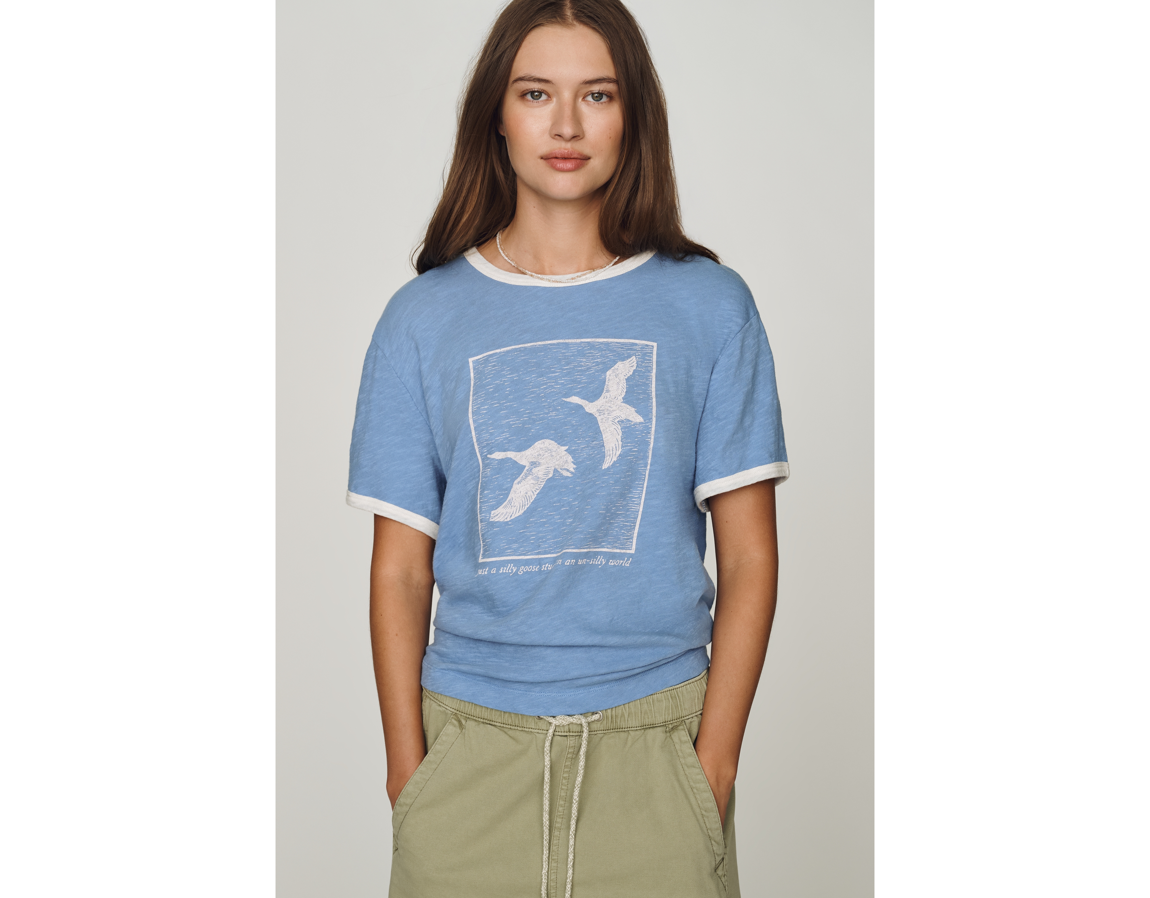 Pilcro Cotton Heritage Ringer Tee