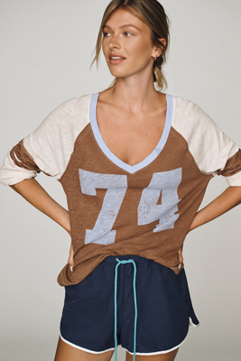 Pilcro Cotton Long-Sleeve Varsity Shirt