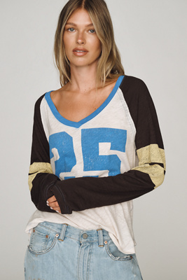 Anthropologie Pilcro 100% Cotton Long-Sleeve Varsity Shirt