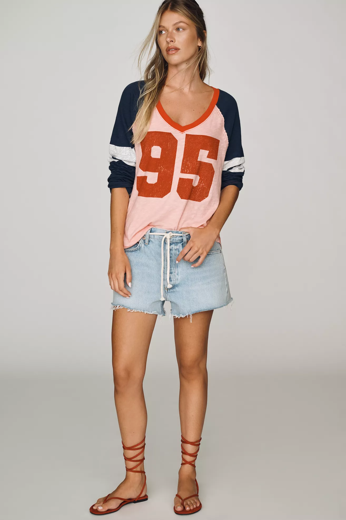 Pilcro 100% Cotton Long-Sleeve Varsity Shirt