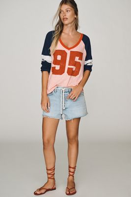 Pilcro 100% Cotton Long-Sleeve Varsity Shirt