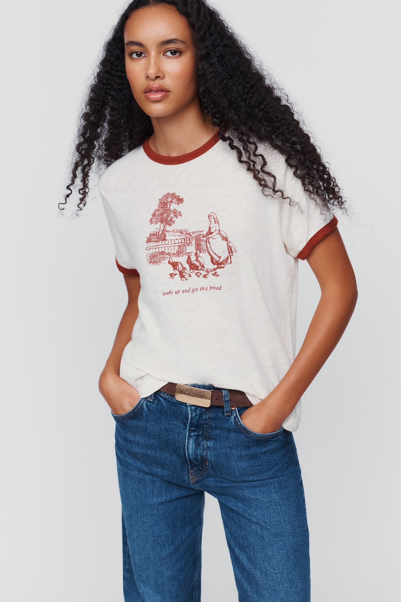 Pilcro Cotton Heritage 100% Ringer Tee