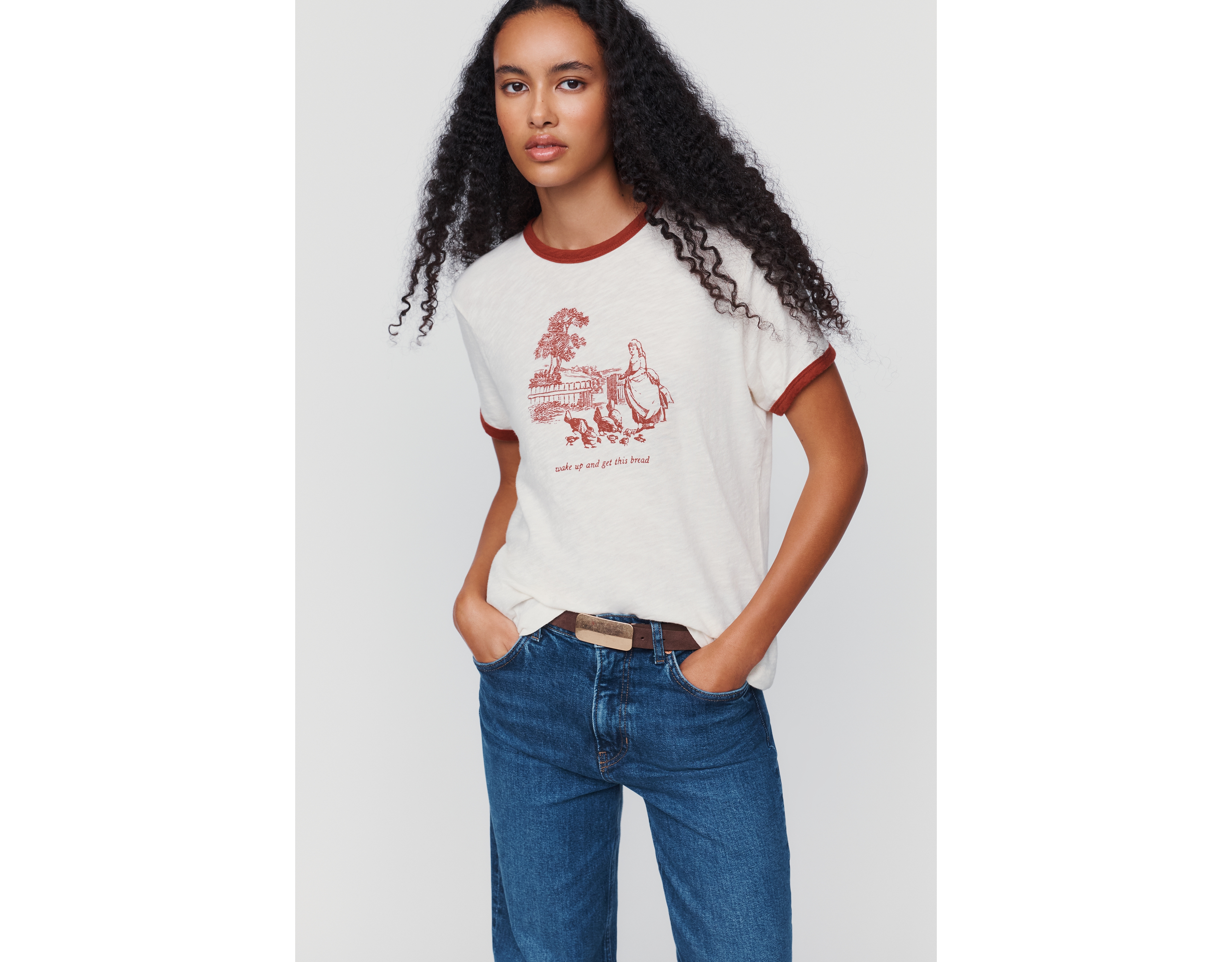 Pilcro Cotton Heritage 100% Ringer Tee