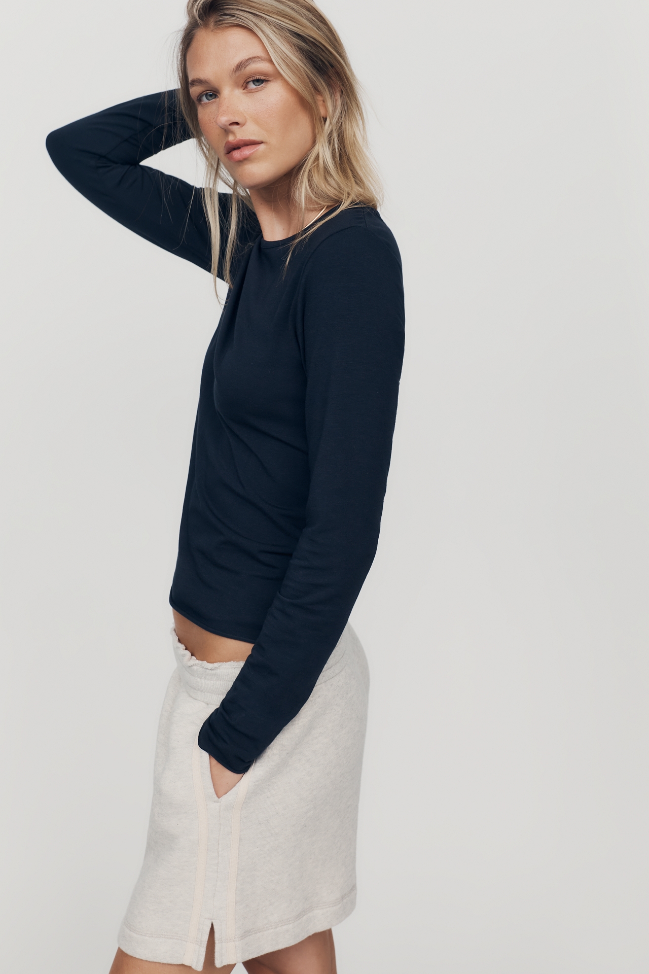 By Anthropologie Evan Cotton Modal Long Sleeve Tee