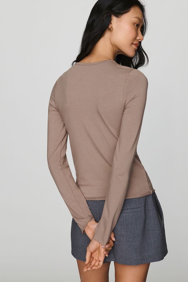 By Anthropologie Evan Cotton Modal Long Sleeve Tee #3