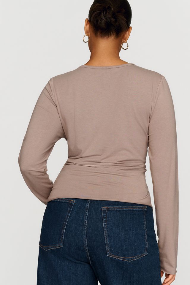 By Anthropologie Evan Cotton Modal Long Sleeve Tee #8