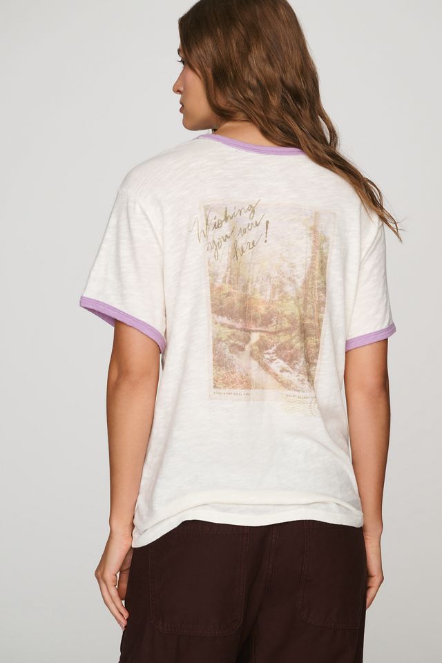 Camiseta Ringer Heritage de Postal de Algodón 100% Pilcro #3
