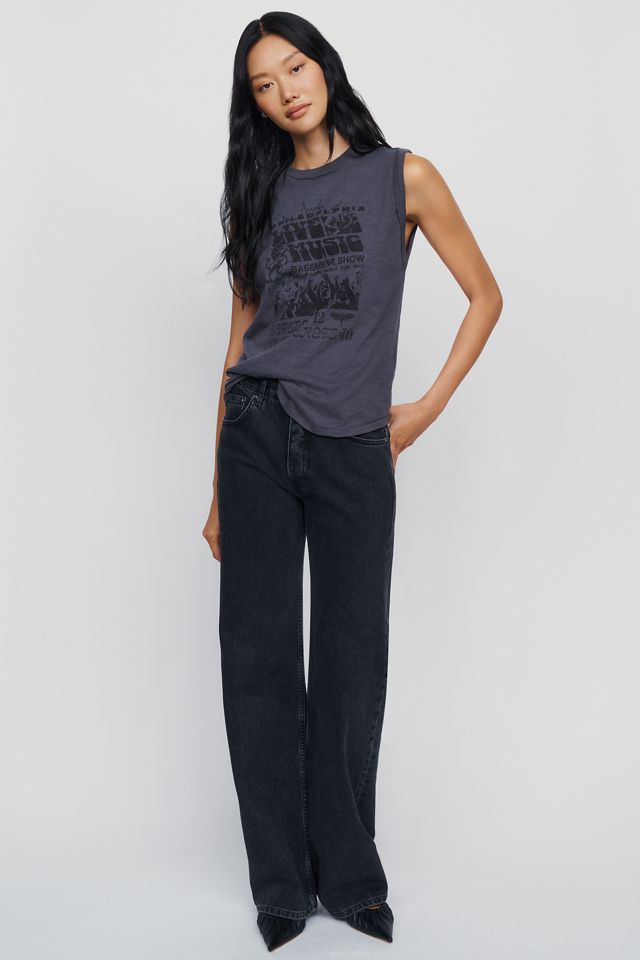 Pilcro Vinnie 100% Cotton Slub Graphic Muscle Tee #1