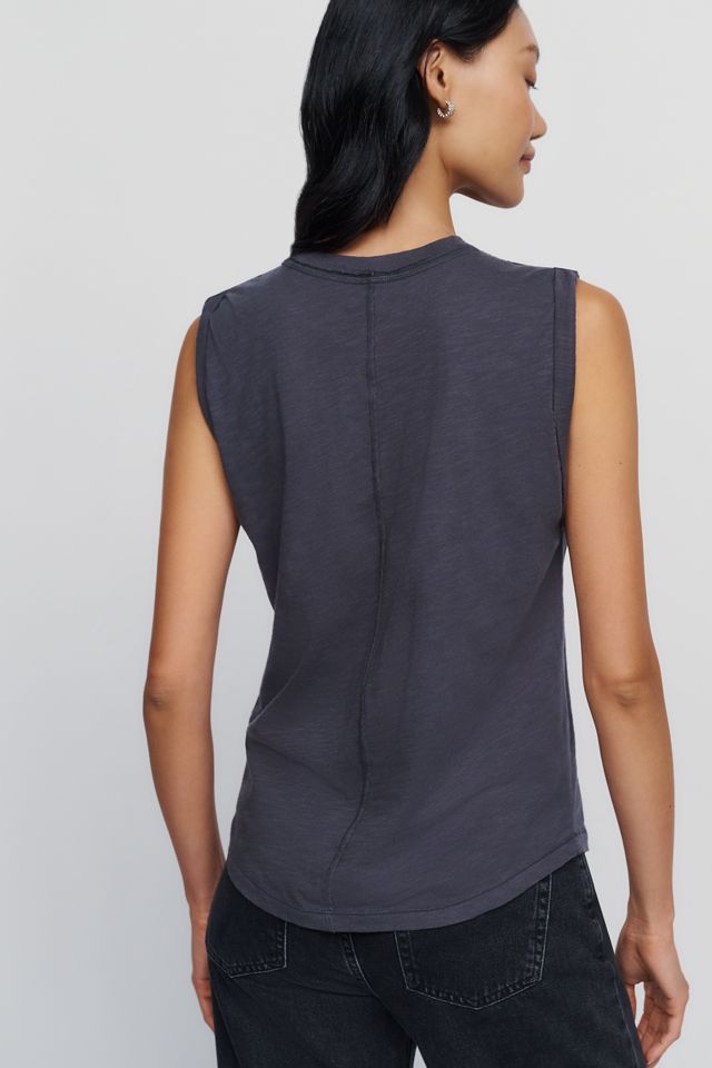 Pilcro Vinnie 100% Cotton Slub Graphic Muscle Tee #3
