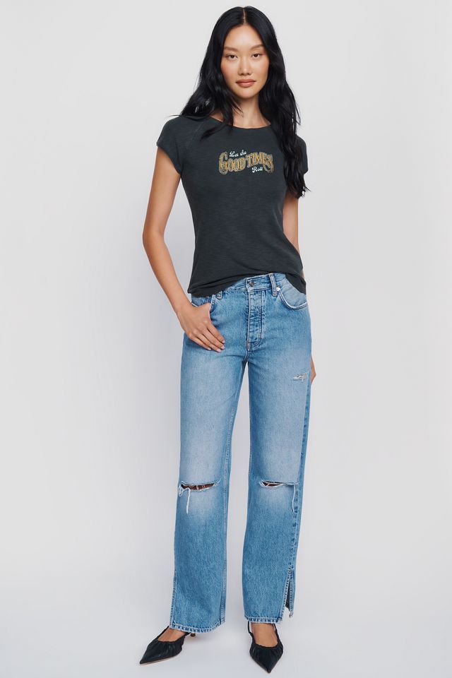 Pilcro Good Times Cotton Modal Graphic Baby Tee #1