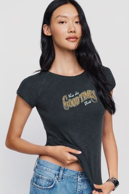 Pilcro Good Times Cotton Modal Graphic Baby Tee