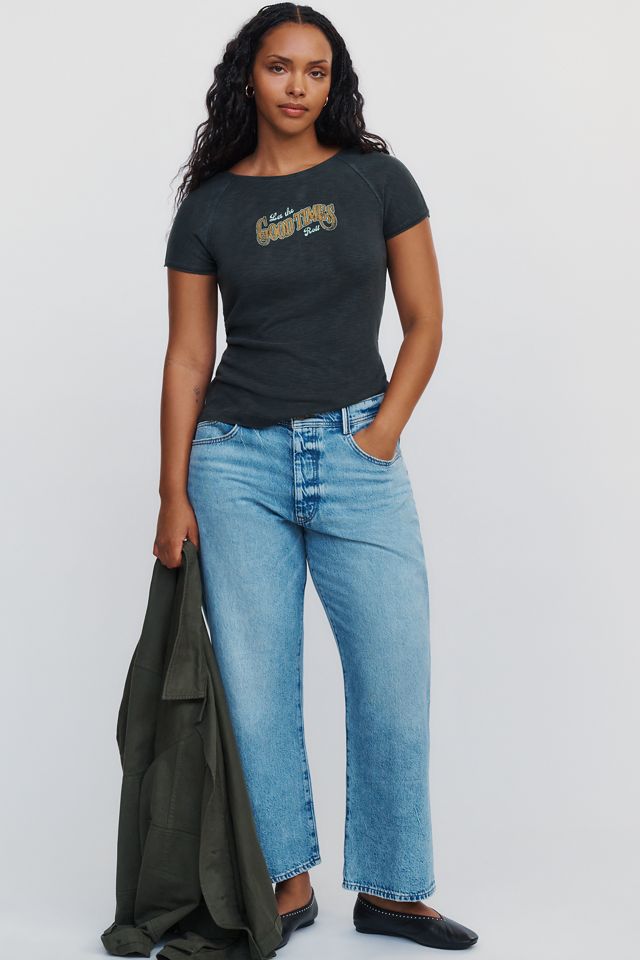 Pilcro Good Times Cotton Modal Graphic Baby Tee #7