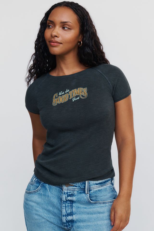 Pilcro Good Times Cotton Modal Graphic Baby Tee #4