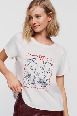 Agathe Marty x Maeve Caitlin 100% Cotton Holiday Tee by Anthropologie