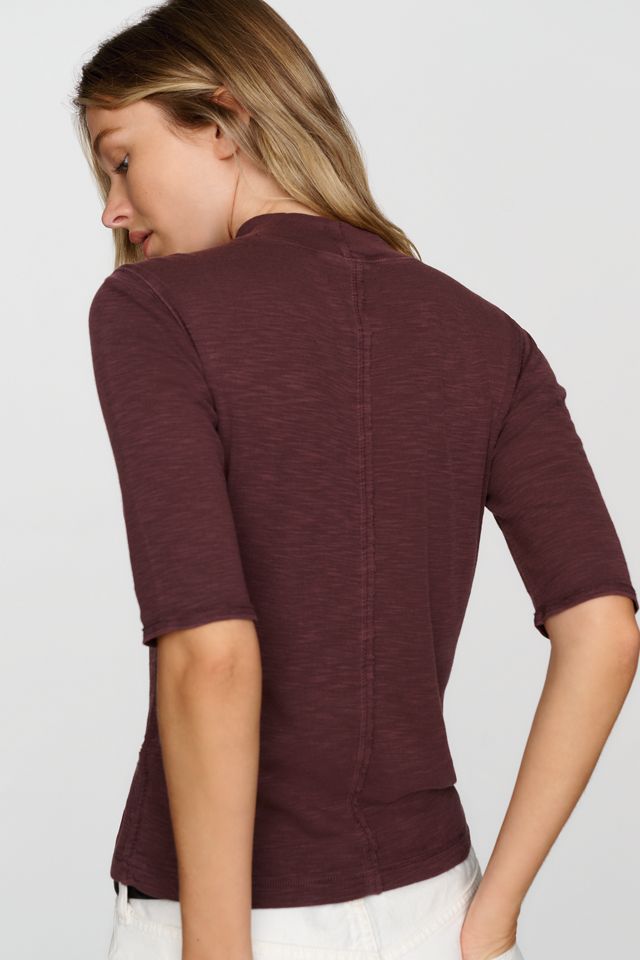 Pilcro Cyris Cotton Blend Mock Neck Top #3